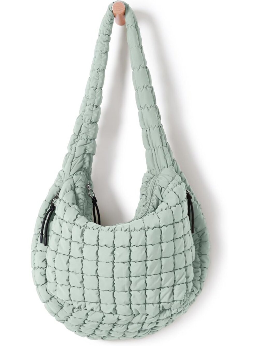 Quilted Carryall Tote Bag for Women Crossbody Hobo Lightweight Padding Shoulder